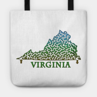 State of Virginia Colorful Maze Tote