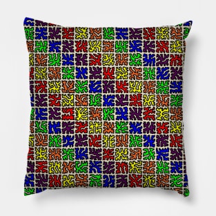 Rainbow Squares Pillow