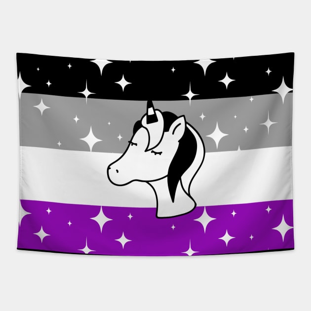 Asexual Sparkle Unicorn Tapestry by elizabethtruedesigns