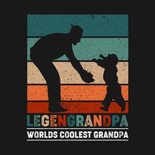 Vintage Fathers Day Father LegenFather World's Coolest Father T-Shirt