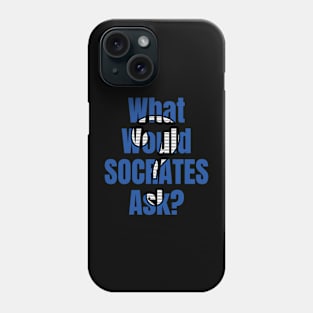 Socrates Ask - Typography - Transparent Question Phone Case