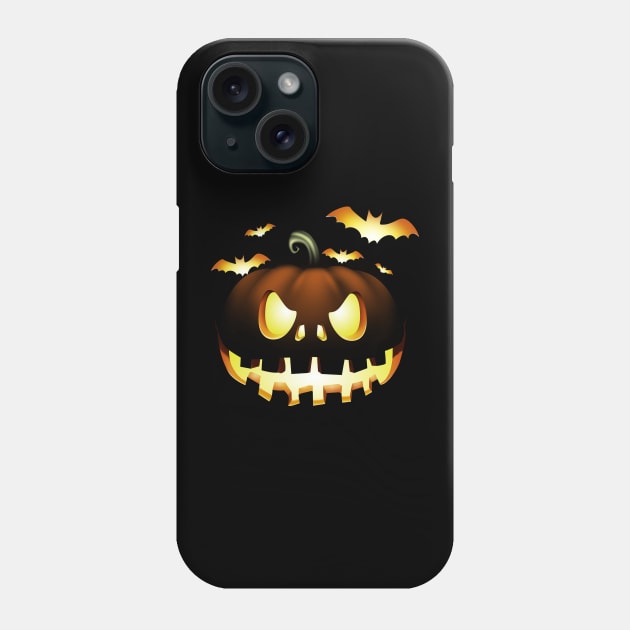 Happy Halloween Horror Nights Pumpkin Phone Case by Digitalartrock