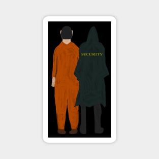 david dunn and his villain the man in orange (painted) Magnet