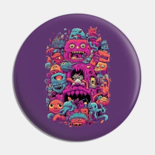 Friendly Monsters Pin