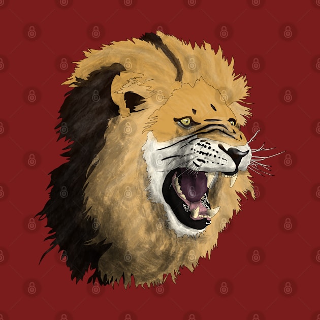 Snarling Lion by Kristal Stittle