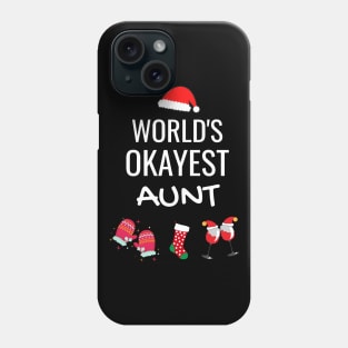 World's Okayest Aunt Funny Tees, Funny Christmas Gifts Ideas for Aunt Phone Case