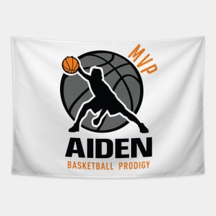Aiden MVP Custom Player Basketball Prodigy Your Name Tapestry