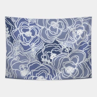 Blues Floral Tapestry