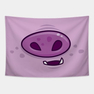 Cartoon Pig Snout and Mouth Tapestry