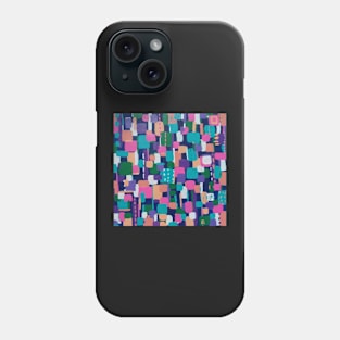 Geometric Squares in Bold Color Phone Case