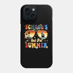 Retro Last Day of School's Out For Summer Teacher Phone Case