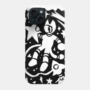 Astro Cat (black and white version) Phone Case