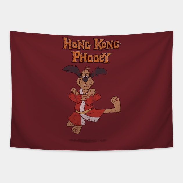 Hong Kong Phooey (aged and weathered) Tapestry by GraphicGibbon