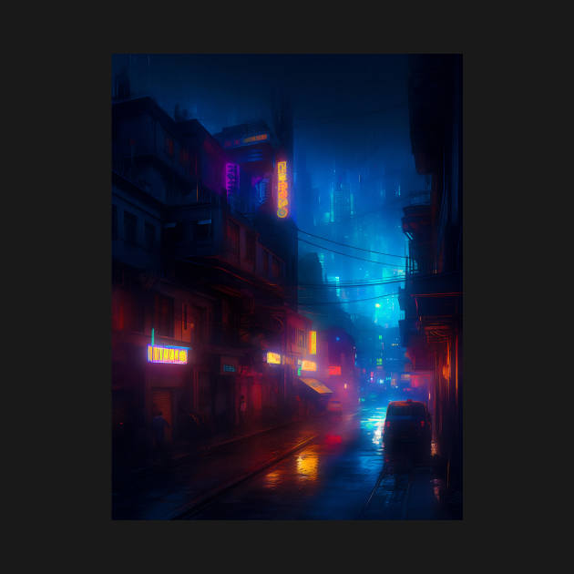 Neon Lit Nightlife by Taudalpoi