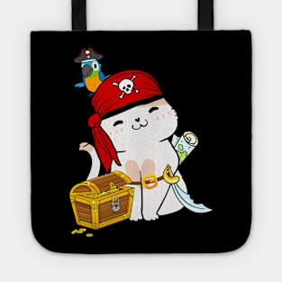 Funny persian cat is a pirate Tote