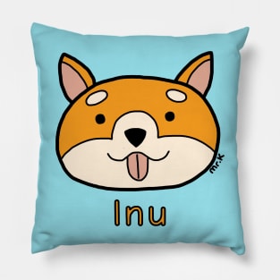 Inu (Dog) Japanese design in color Pillow