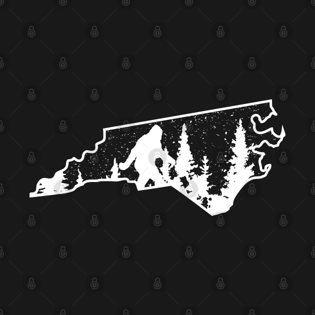 North Carolina Bigfoot Gift by Tesszero