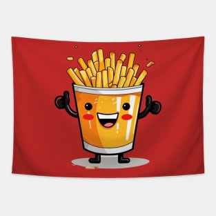 Cute French Fries T-Shirt Tapestry