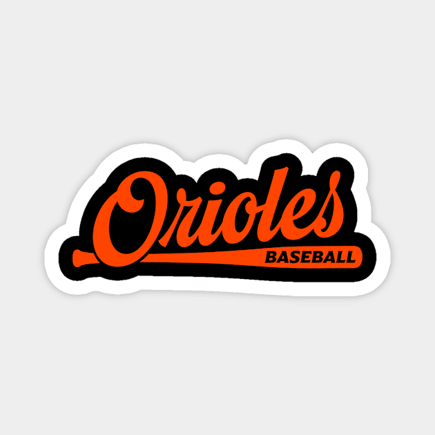 Orioles Baseball Bat Magnet by Throwzack