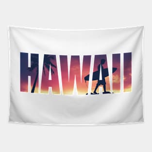 Vintage Filtered Hawaii Postcard Tapestry