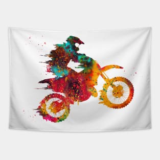 Motocross Dirt Bike Tapestry