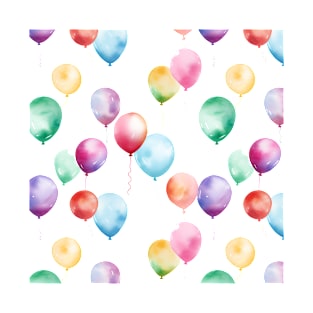 Watercolor Balloons Pattern #1 T-Shirt