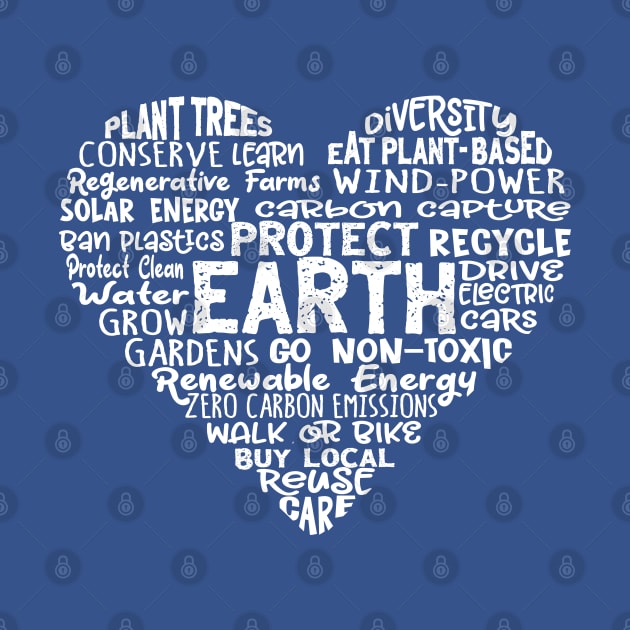 Heart Earth Word Cloud by Jitterfly