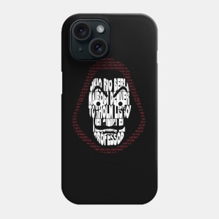 La Casa De Papel Dali Mask With Bella Ciao Lyrics Phone Case