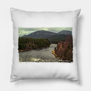 Invercauld Bridge, River Dee, Braemar, Scottish Highlands, UK (4) Pillow