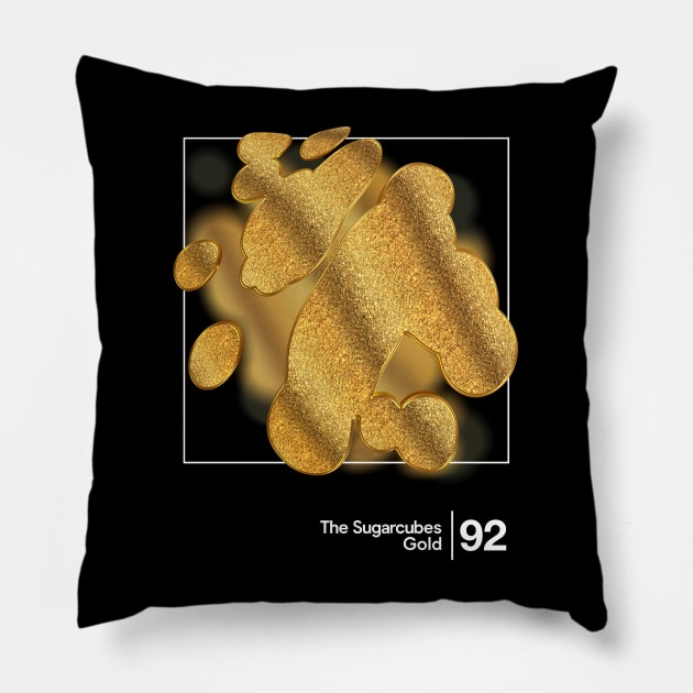 The Sugarcubes - Gold / Minimal Style Artwork Design Pillow by saudade