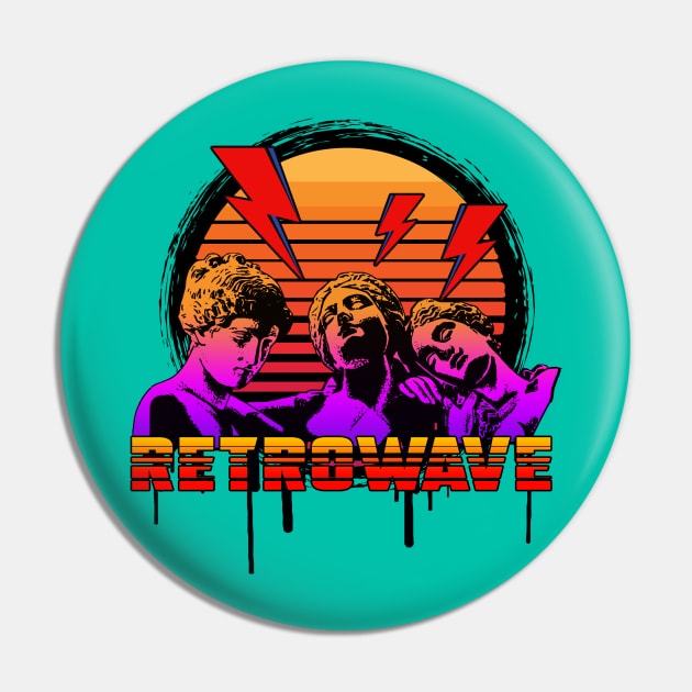 RETROWAVE V.3 Pin by theanomalius_merch