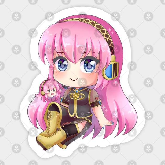 Vocaloid Luka Chibi Vocaloid Megurine Luka Chibi Vocaloid Sticker Teepublic vocaloid megurine luka chibi