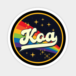 Koa // Rainbow In Space Vintage Style Magnet