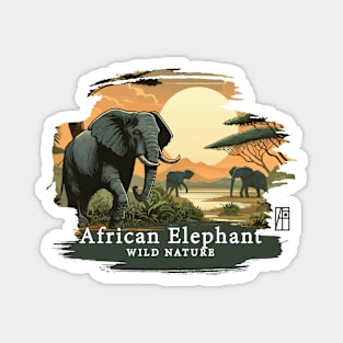 African Elephant - WILD NATURE - ELEPHANT -12 Magnet