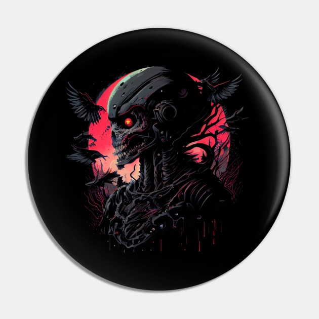 Design of skull alien Pin by gblackid