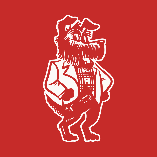 Carnegie Mellon Tartans - Simple White Mascot by sombreroinc