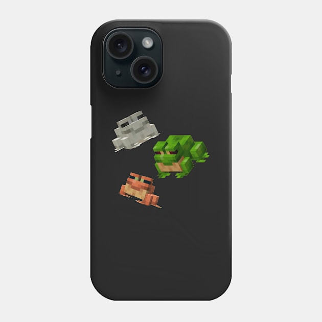 Mine Frogs - Dark Background Version Phone Case by ilustraelleg