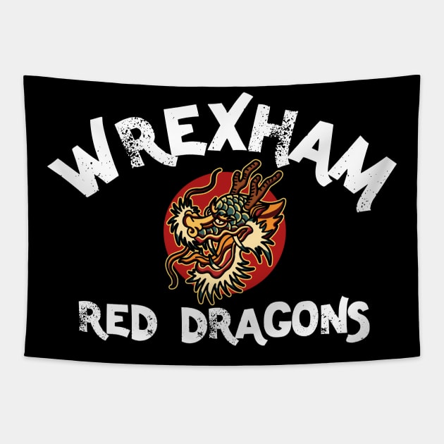 Wrexham, the red dragons Tapestry by Teessential