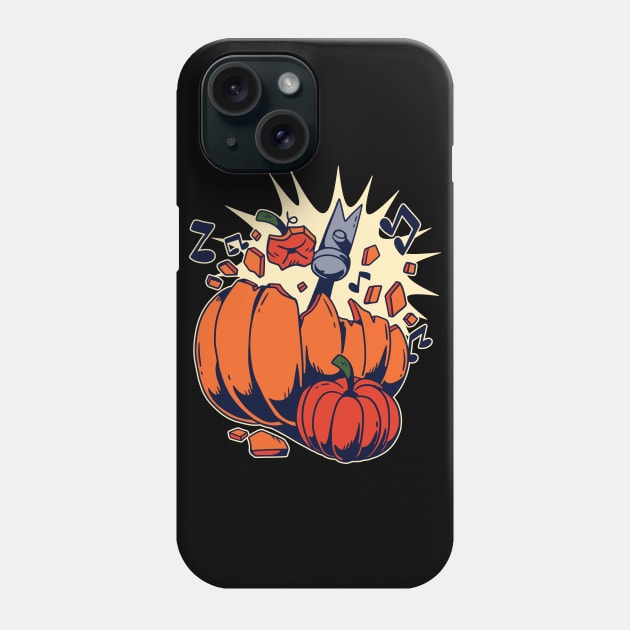 Halloween Breaking Pumpkin Phone Case by LYNEXART