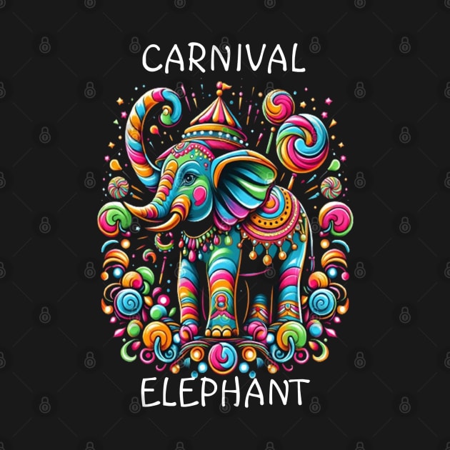 Vibrant Elephant With Stylish Hat by coollooks