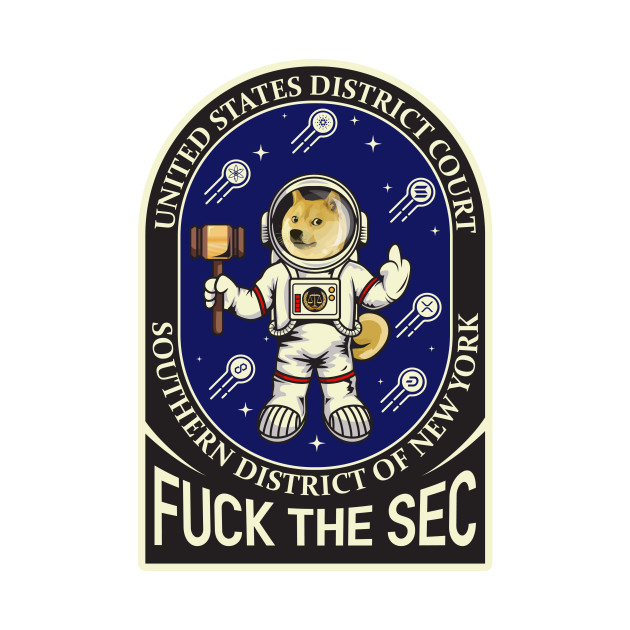 Doge w helmet / Crypto v. SEC ("FUCK THE SEC") by SKNH