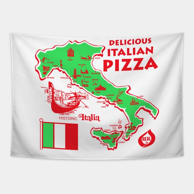 Delicious Italian Pizza Tapestry by BiggStankDogg