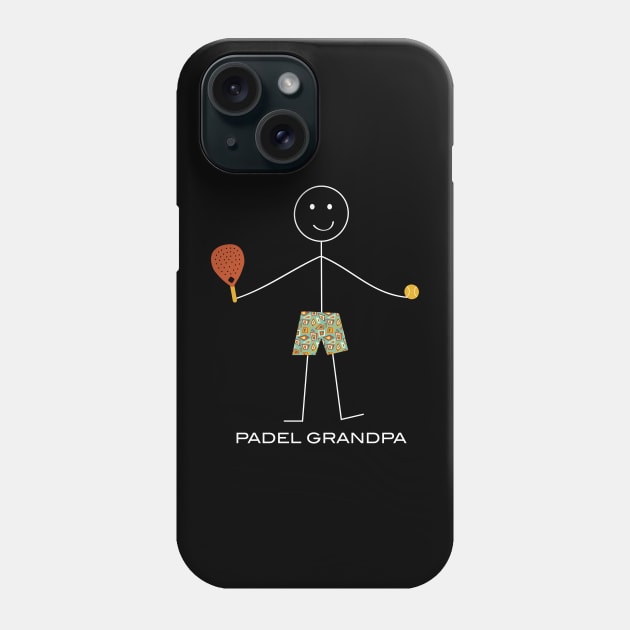 Funny Padel Grandpa Stick Illustration Phone Case by whyitsme