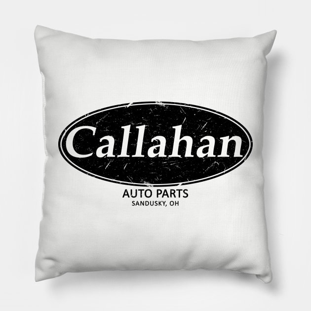 Callahan Auto (Black - Worn) [Rx-tp] Pillow by Roufxis