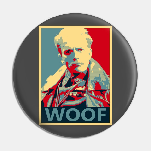 Lord Flashheart 'Woof' design Pin by DavidSpeedDesign