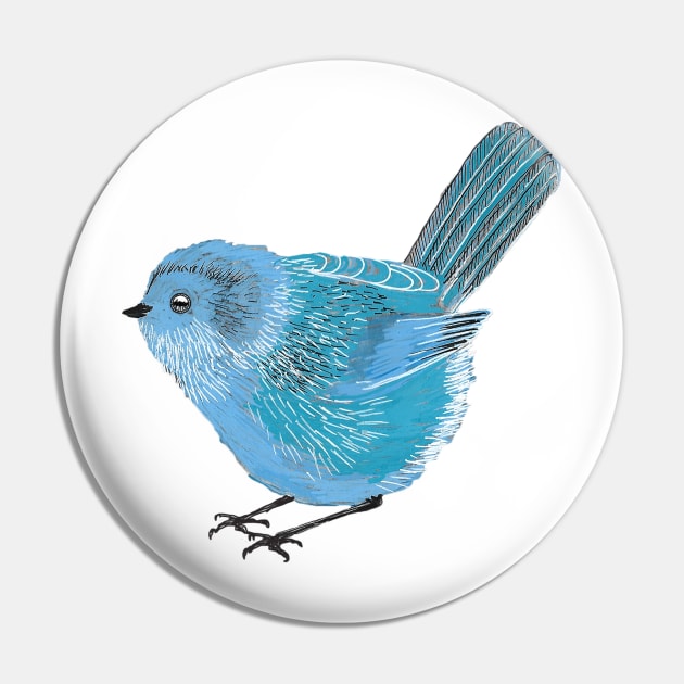 Blue Bird Pin by chadtheartist