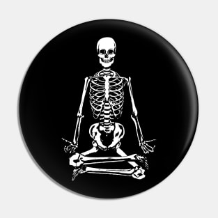 Meditating Skeleton Pin