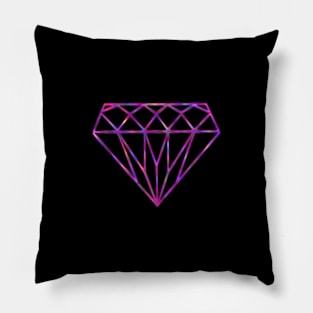 Pink, Purple And Orange Diamond Pillow