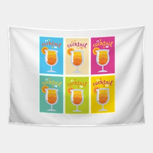 Cocktail Glasses Tapestry