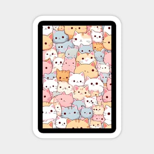 Cute Kawaii cat pattern Magnet